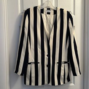 Navy and cream jacket